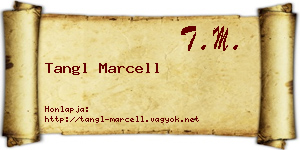 Tangl Marcell névjegykártya